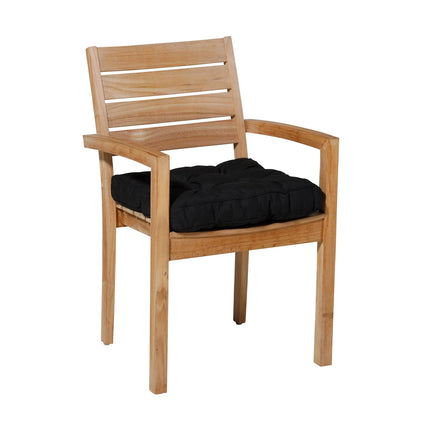 Florance Kissen ca. 47 x 47 cm Panama Schwarz