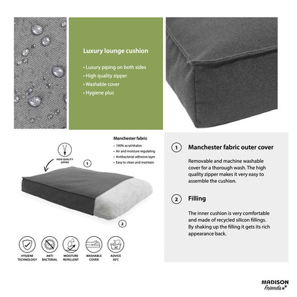 Hondenlounge ca.100x68x15cm Outdoor Manchester green