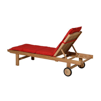 Sonnenbettkissen ca.200x65cm Grundrot