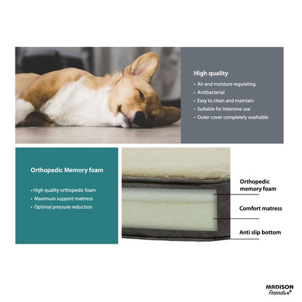 Orthopädisches Kissen ca. 55x45cm grau