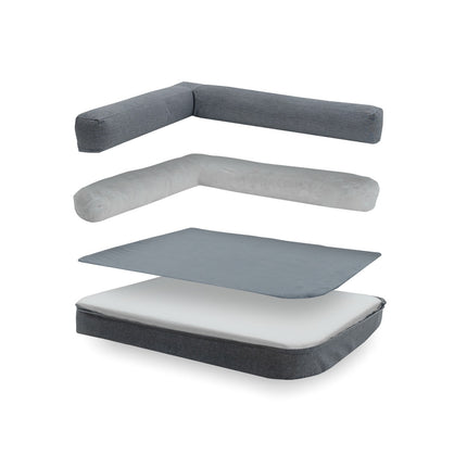 Hondenmand Royal small wasbaar ca.80x60x23cm Oxford grijs