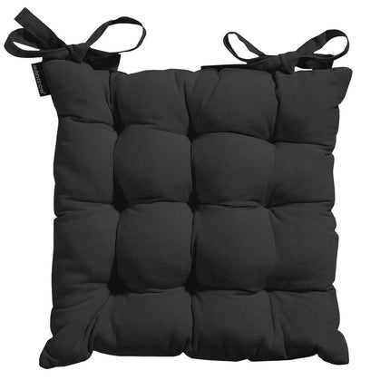 Toskana -Kissen ca. 46x46cm Panama Black