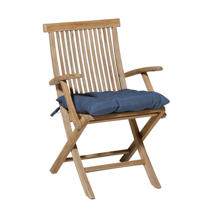 Toskana -Kissen ca. 46x46cm Panama Safier Blue