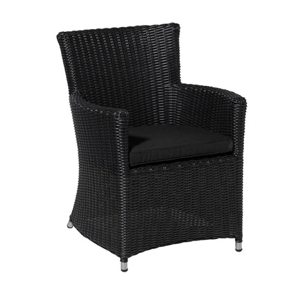 Wicker York ca.48x48cm Rippe schwarz