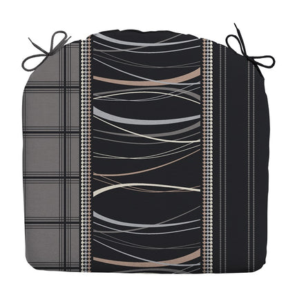 Sitzkissen ca. 46x48cm Linien grau