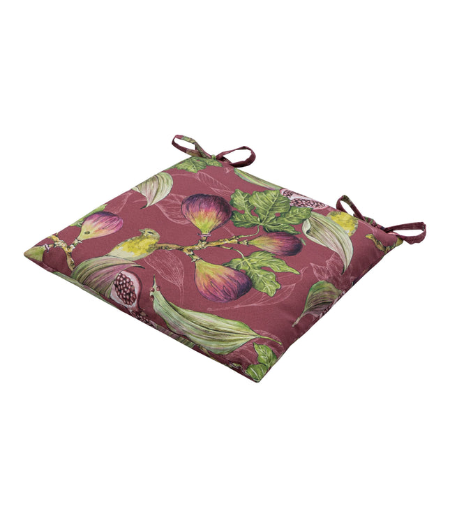Toscane kussen 46x46 outdoor Jasmijn bordeaux
