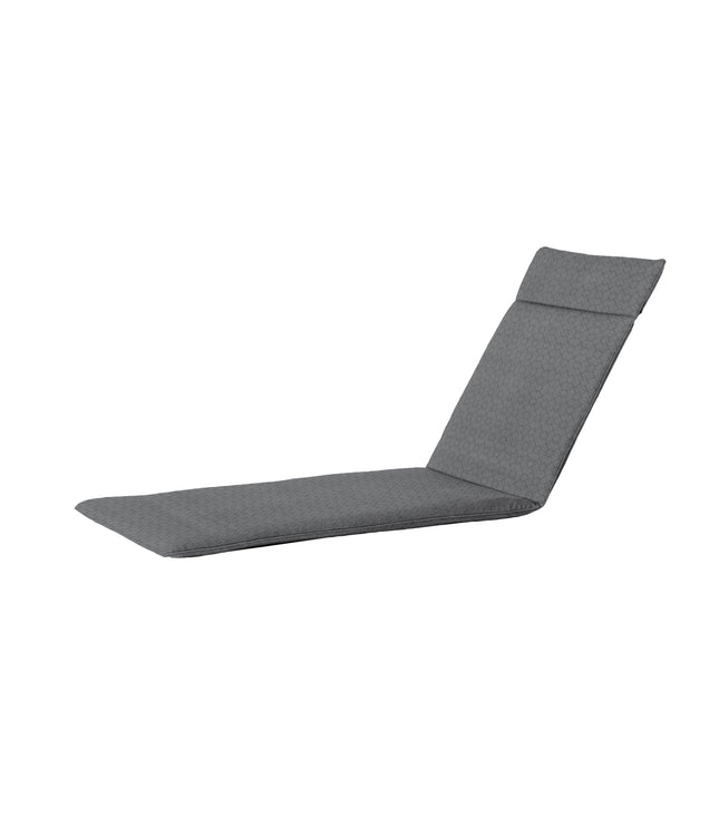 Sonnenbettkissen 190x60 Outdoor -Scheck grau