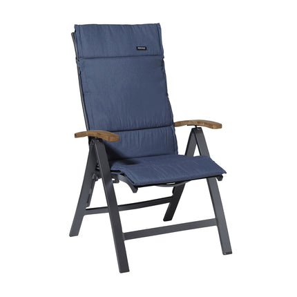 Kussen fiber de luxe ca.125x50cm Panama safier blue