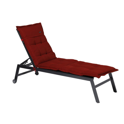 Sonnenbettkissen ca.200x65cm Rippe rot