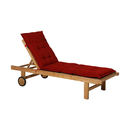 Sonnenbettkissen ca.200x65cm Rippe rot