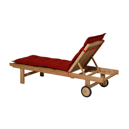 Sonnenbettkissen ca.200x65cm Rippe rot
