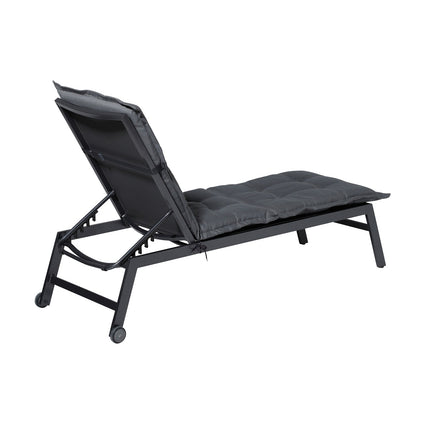 Sonnenbettkissen ca.200x65 cm Rippengrau