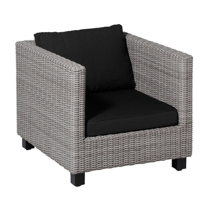 Lounge luxe ca.60x60cm Rib black