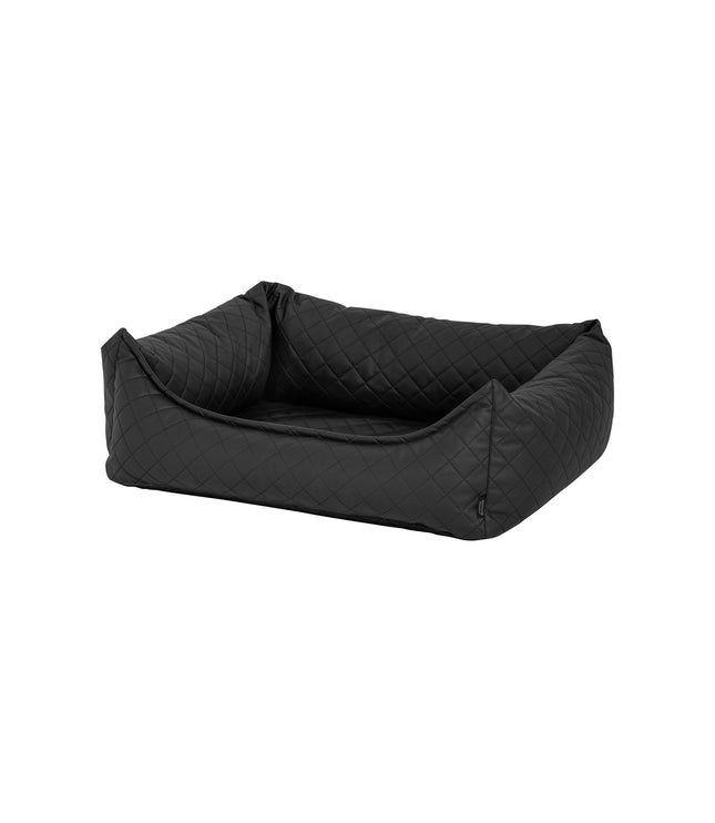 Hundkorb ca.80x67x22cm Skai Leder Check Grau Grau