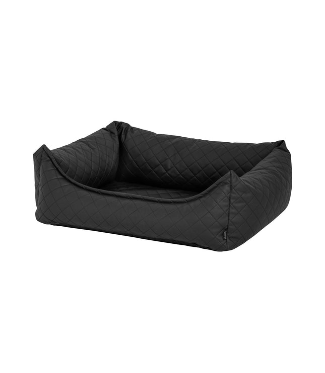 Hundkorb ca.100x80x25cm Skai Leder Check Grau Grau