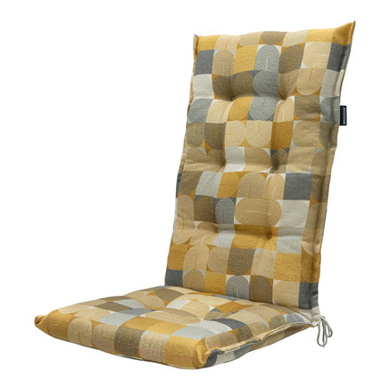Kussen hoge rug ca.123x50cm Outdoor WR Jacky mustard
