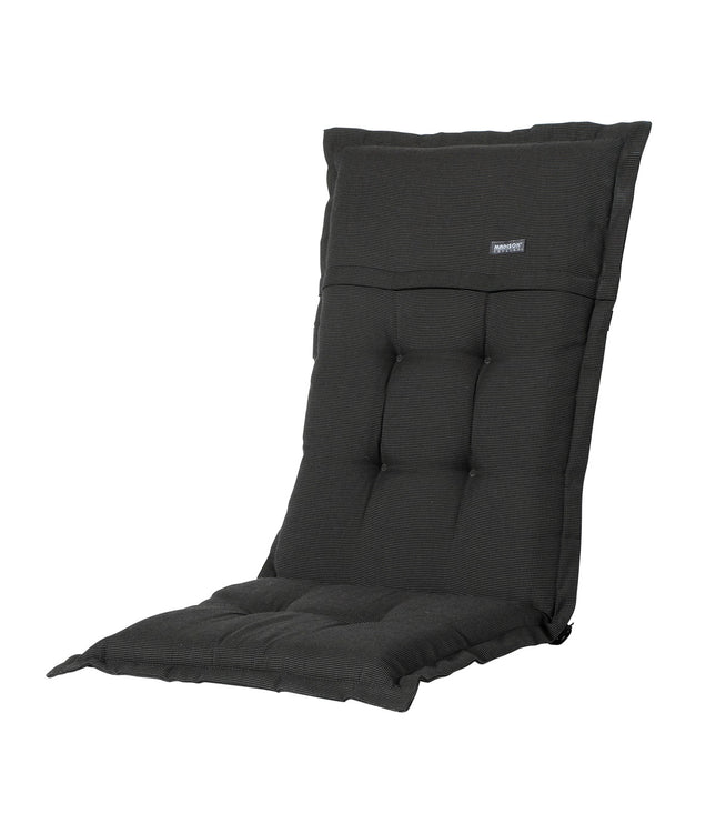 Kussen hoge rug ca.123x50cm Rib black