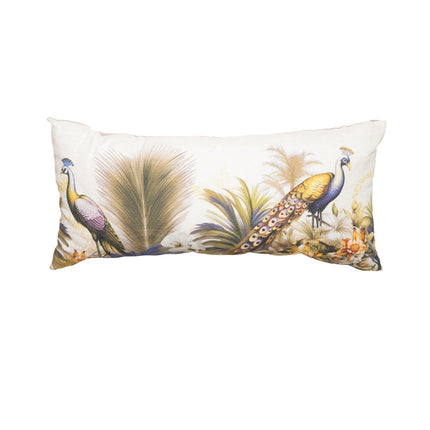 Sierkussen paspel ca.28x60cm Flore purple
