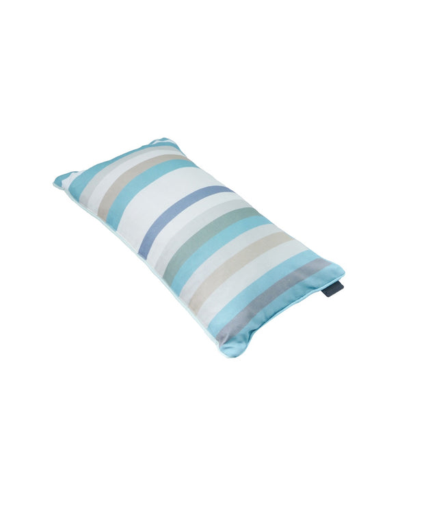 Sierkussen paspel ca.30x50cm Righe azure