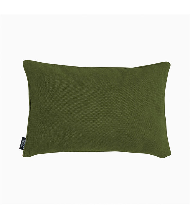 Sierkussen paspel ca.30x50cm Moss green canvas eco+
