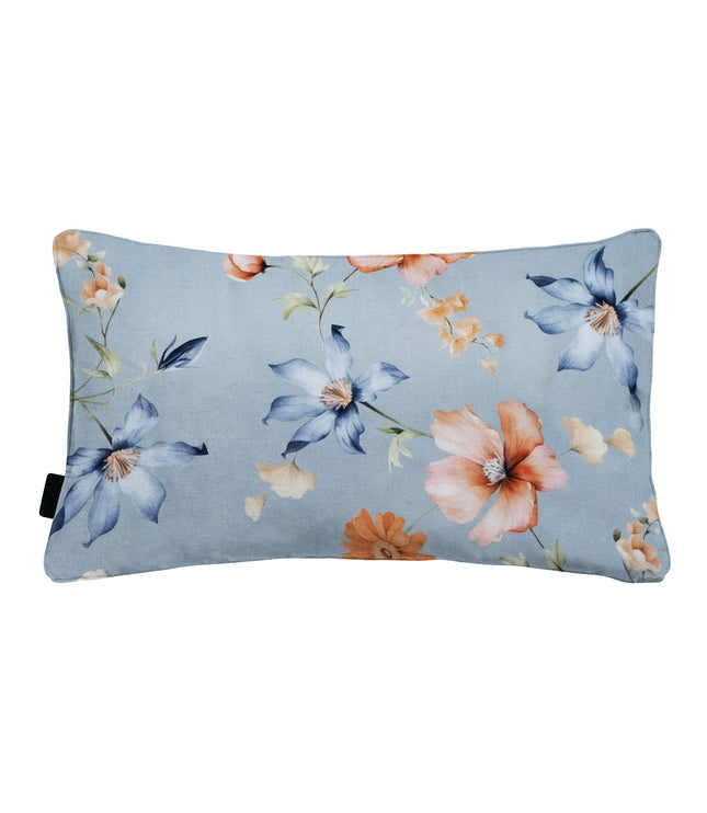 Sierkussen paspel ca.30x50cm Florina blue