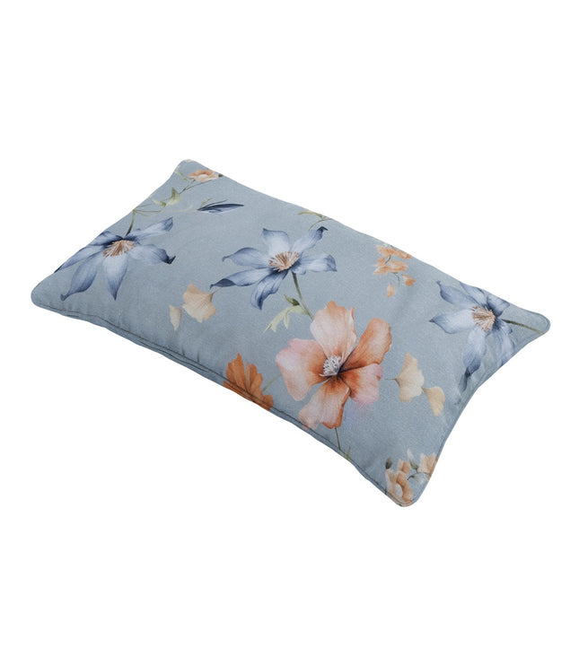 Sierkussen paspel ca.30x50cm Florina blue