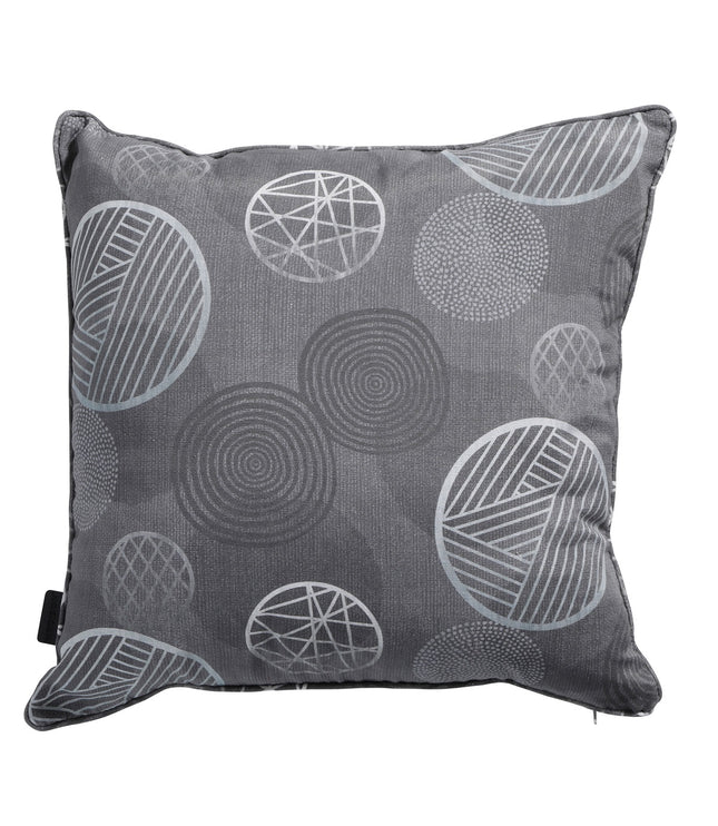 Sierkussen paspel ca.50x50cm Circle grey