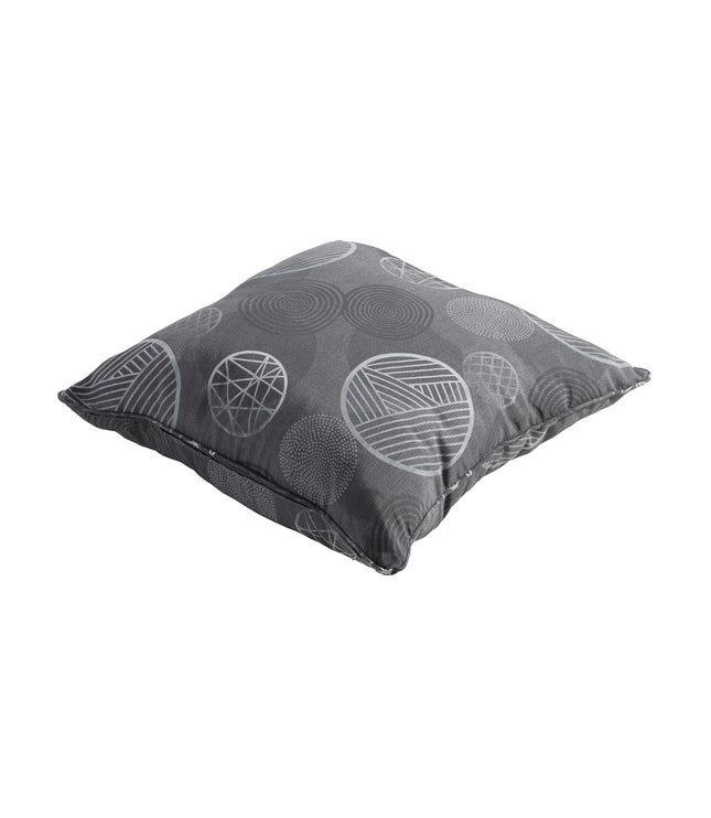 Sierkussen paspel ca.50x50cm Circle grey