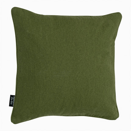 Dekorative Kissen Paspel ca.50x50 cm Moosgrüne Leinwand Eco+