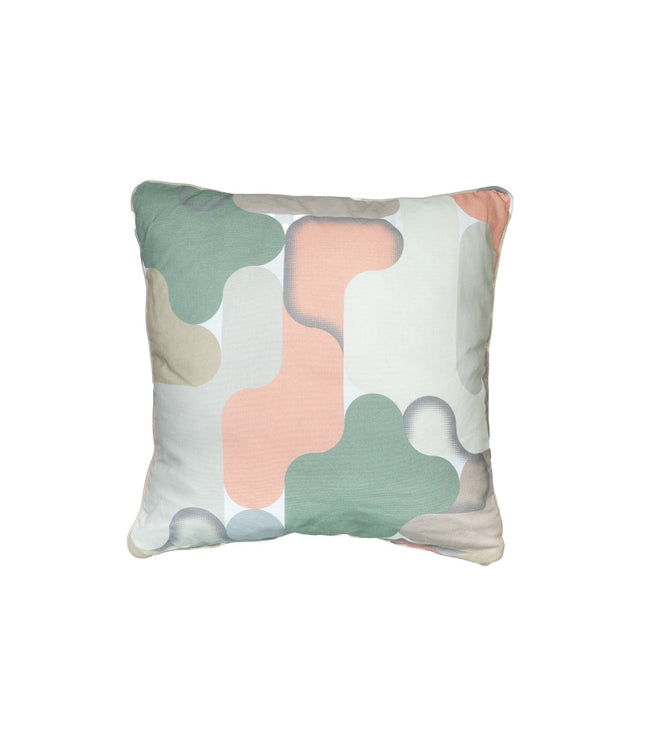 Sierkussen paspel ca.50x50cm Grafi salmone