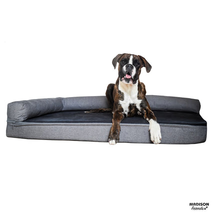 Hondenmand Royal large wasbaar ca.120x80x23cm Oxford grijs