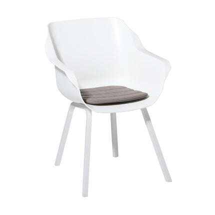 Modernes Esskissen ca. 40x40 cm Panama Taupe