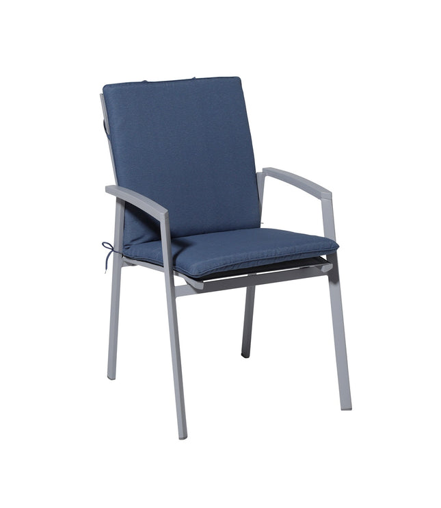 Stapelstuhlkissen ca. 97x49cm Panama Safier Blau