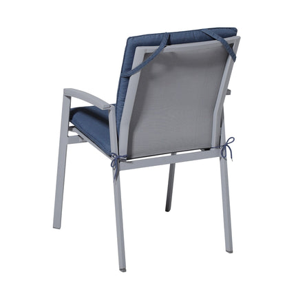 Stapelstoel kussen ca.97x49cm Panama safier blue