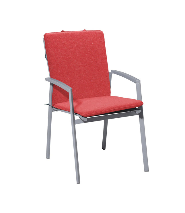 Stack Stuhl Kissen ca.97x49cm Panama Ziegelrot rot