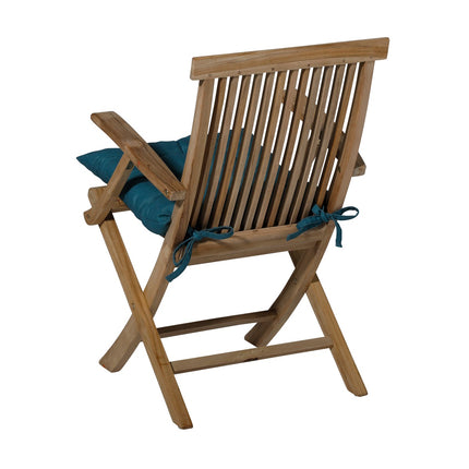 Toskana -Kissen ca. 46x46cm Panama Sea Blau