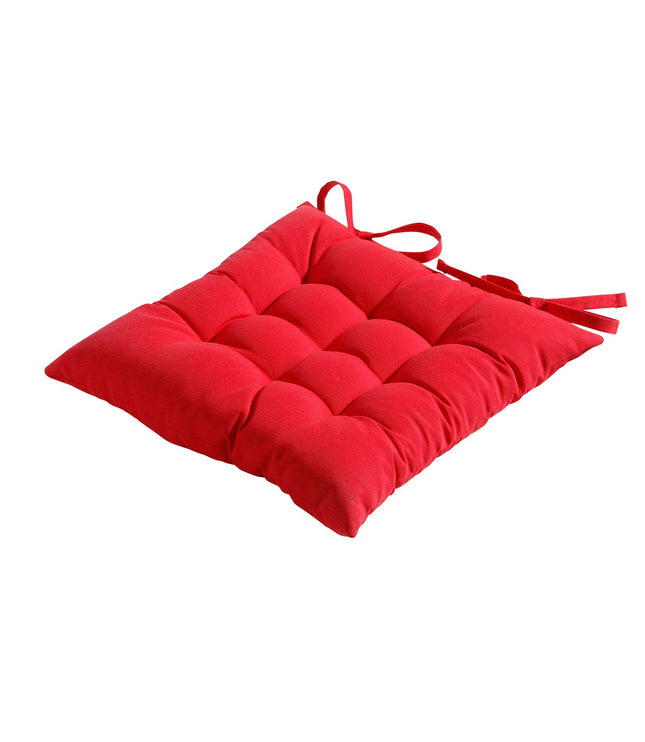 Toskana -Kissen ca. 46 x 46 cm Panama Rot