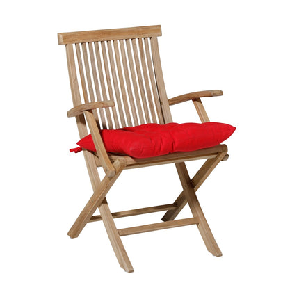 Toskana -Kissen ca. 46 x 46 cm Panama Rot
