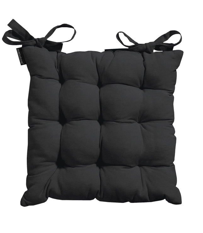 Toskana -Kissen ca. 46x46cm Panama Black