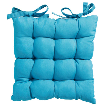 Toskana -Kissen ca. 46x46cm Panama Aqua
