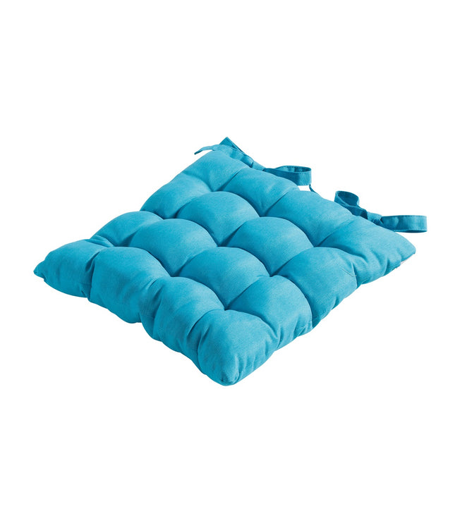 Toskana -Kissen ca. 46x46cm Panama Aqua