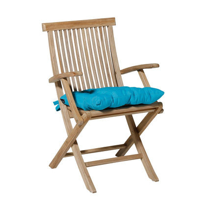 Toskana -Kissen ca. 46x46cm Panama Aqua