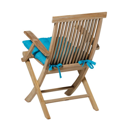 Toskana -Kissen ca. 46x46cm Panama Aqua