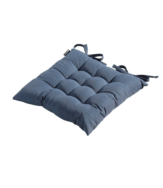 Toskana -Kissen ca. 46x46cm Panama Safier Blue