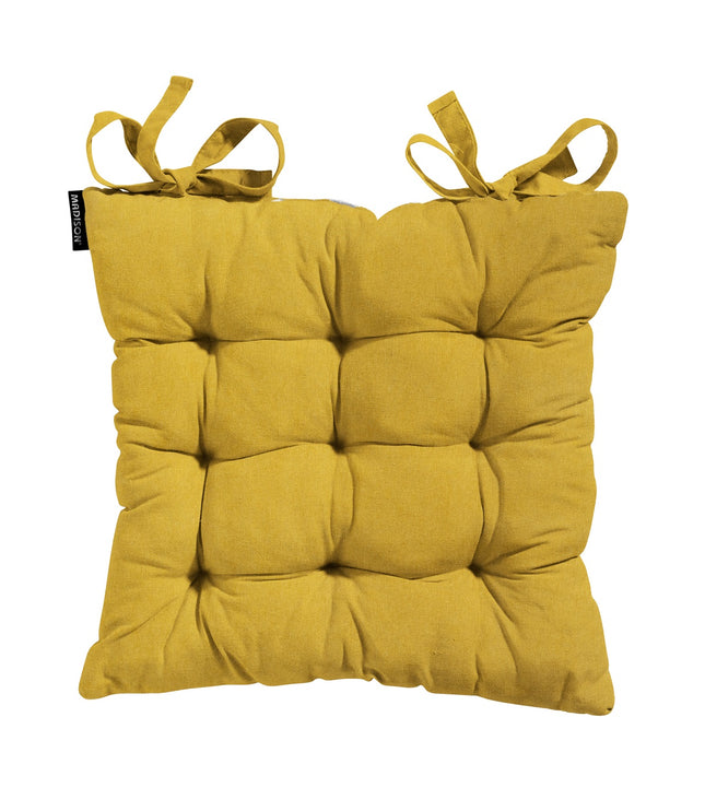 Toskana -Kissen ca. 46x46cm Panama Senf