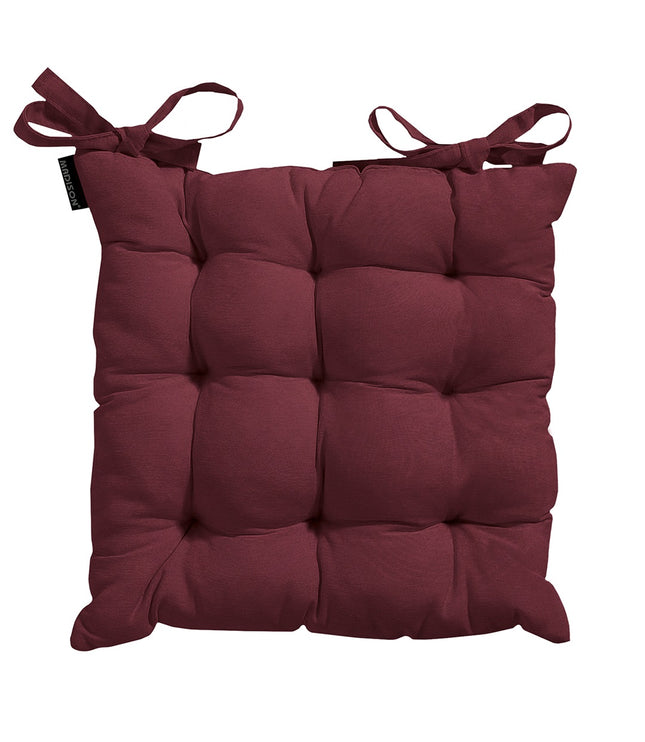 Toskana -Kissen ca. 46 x 46 cm Panama Bordeaux