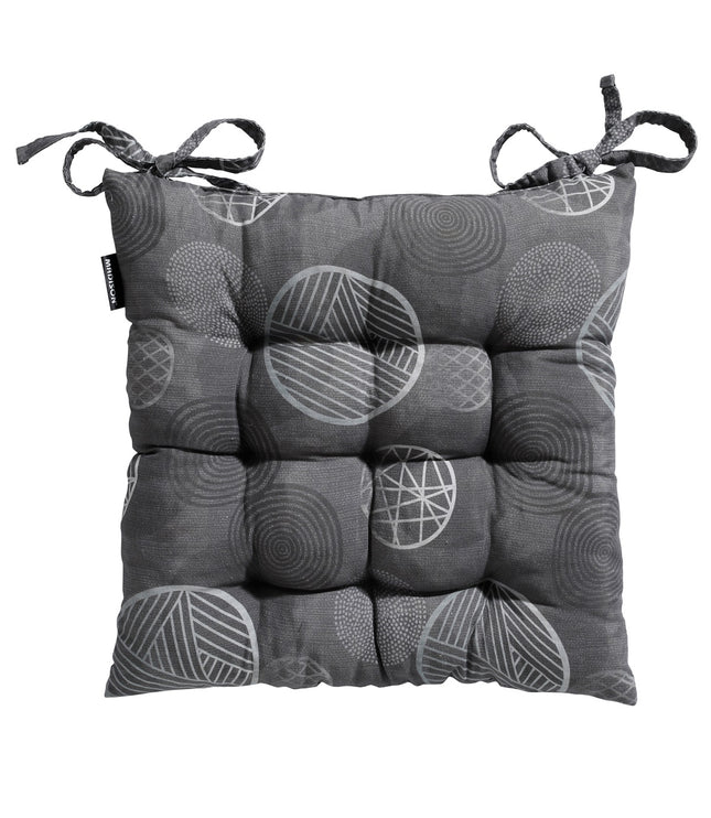 Toskana -Kissen ca. 46x46cm Kreis grau