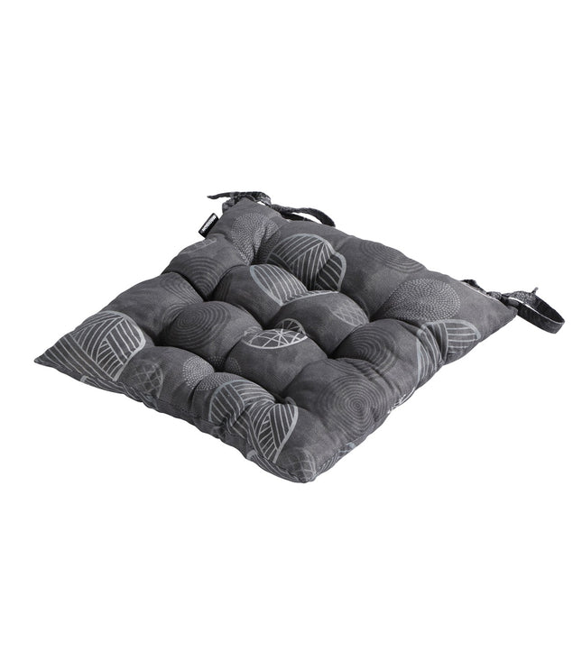 Toskana -Kissen ca. 46x46cm Kreis grau