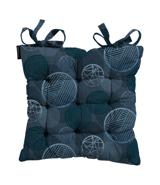 Toskana -Kissen ca. 46x46cm Kreis Blau