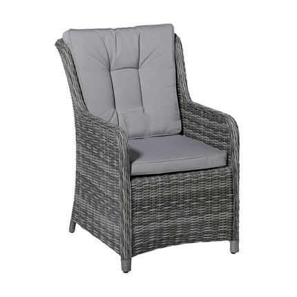 Wicker Dining Set ca.95x46cm Outdoor Manchester Hellgrau